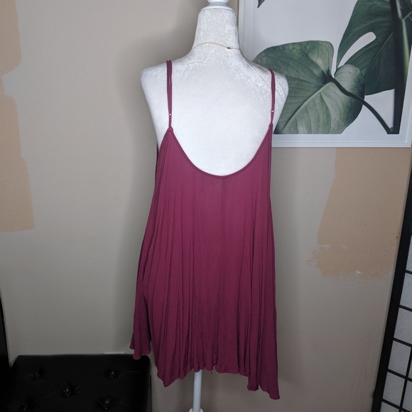 Free People Fuscia Flowy Boho Mini Dress - Picture 3 of 7